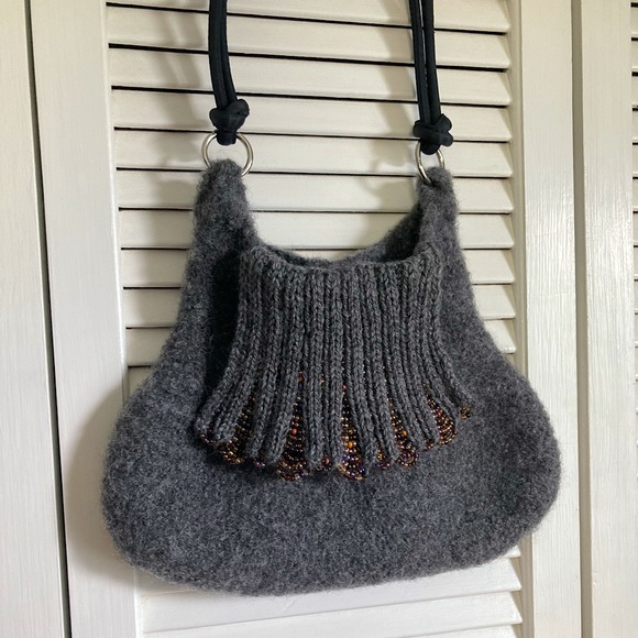 Handbags - Knit felted shoulder bag